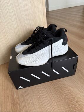 adidas unisex Black and White Athletic Shoes